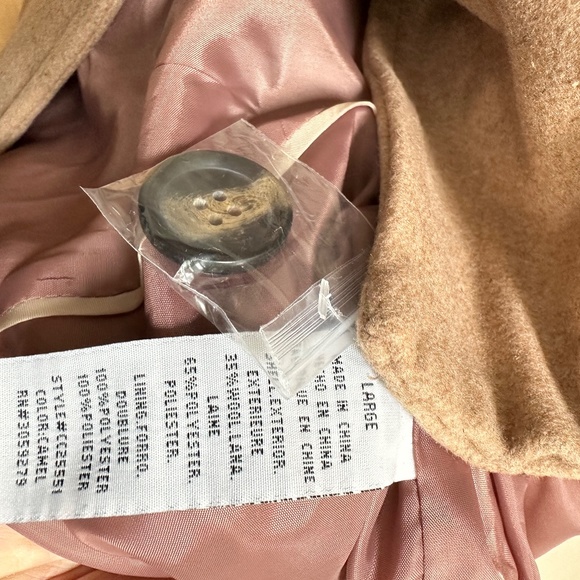 Thread & Supply -Camel PEACOAT Wool Coat Jacket  Brand new with Tags! - Picture 7 of 8